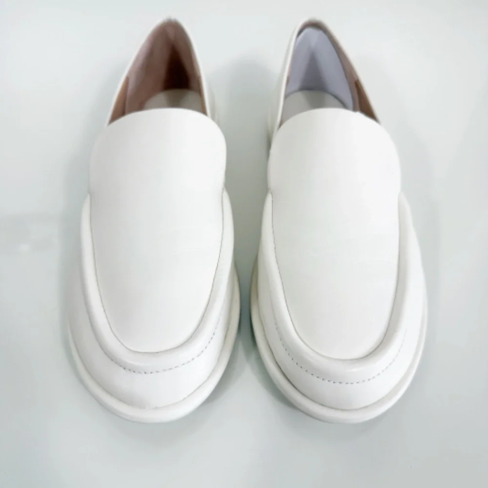 Vince Sloan Leather Loafers - Milk White Leather - Picture 10 of 13